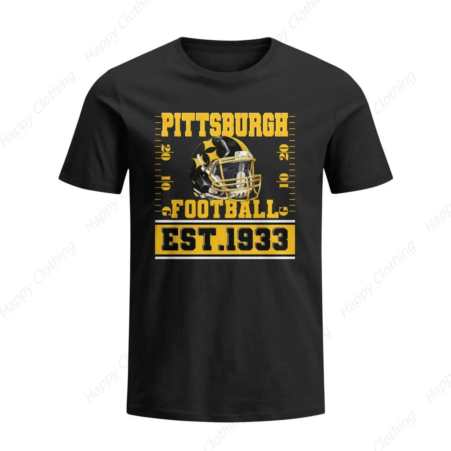 Футболка Pittsburgh City с коротким рукавом классическая мужская одежда для фанатов