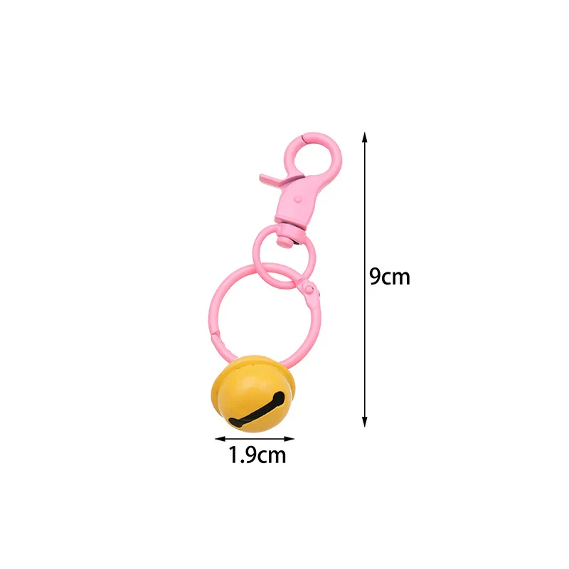 Fashion Candy Color Metal Bells Key Chain Mini Small Pendant Trinket Keyrings Ornaments Accessories Car Keychain |