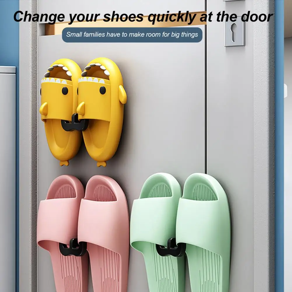 

3Pcs Hanger Hook Convenient Strong Load Bearing Easy Access Daily Use Slipper Rack Slippers Drain Holder