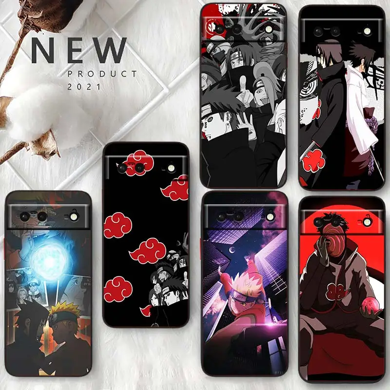 

Hot Kakashi Naruto Art For Google Pixel 7 6 Pro 6A 5A 5 4 4A XL 5G Black Phone Case Coque Capa Soft TPU Silicone Fundas