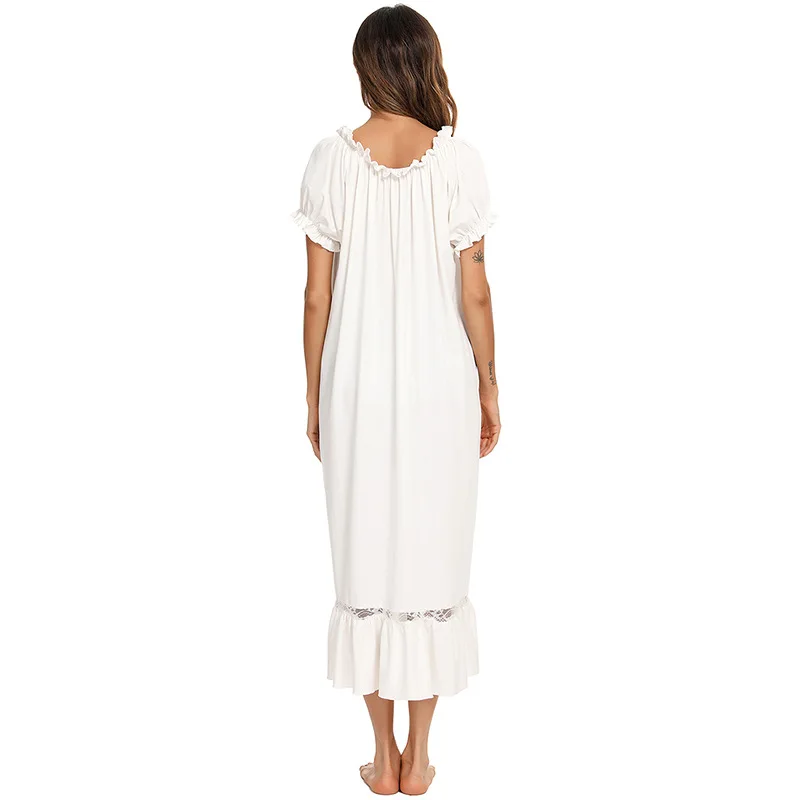 Spring Summer New Women's Nightdress Cute Short Sleeve Comfortable Casual Homewear Sleep Tops Sleepwear Women Night Gown