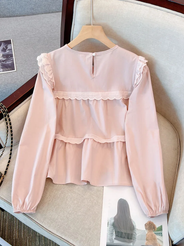 Французские элегантные милые свободные топы в стиле Харадзюку женские