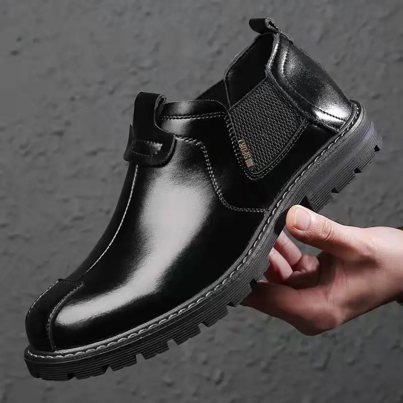 

Fashion Men's Boots High-quality Leather Shoes for Men Hot Salling Men Non-slip Soft Comfortable Moccasin Shoes Chaussure Hommes
