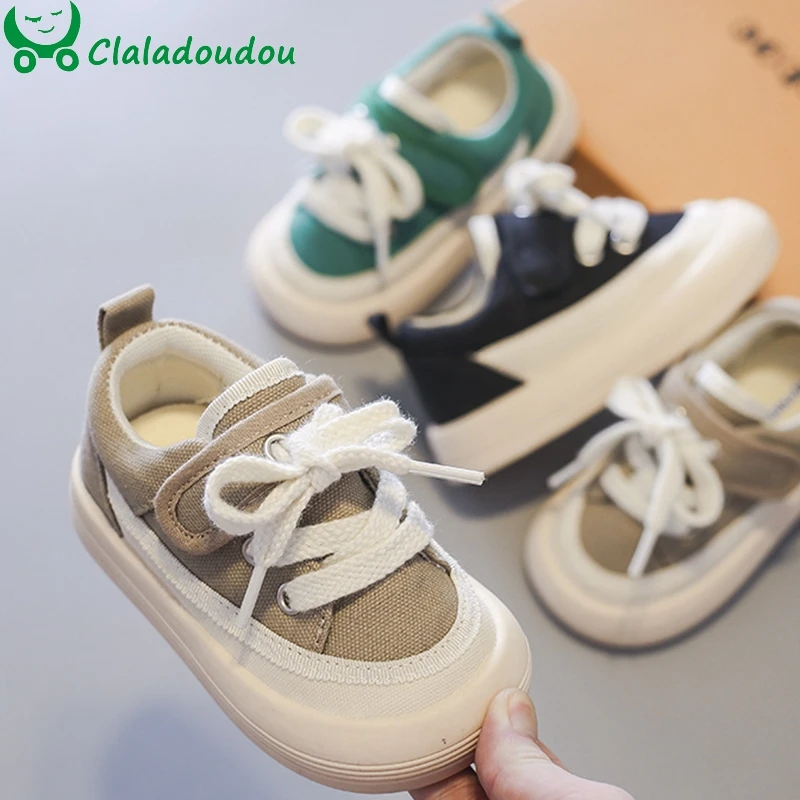 

12-17cm Brand Spring/Autumn Children Canvas Shoes,Toddler Boys Girls Sneaker, Fashion Casual Lace-up Kids Shoes For kindergarten
