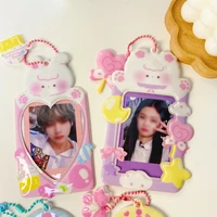 cartoon photo albums small fresh card cover quality card protective sleeve with cute lanyard exquisite korean school stationery