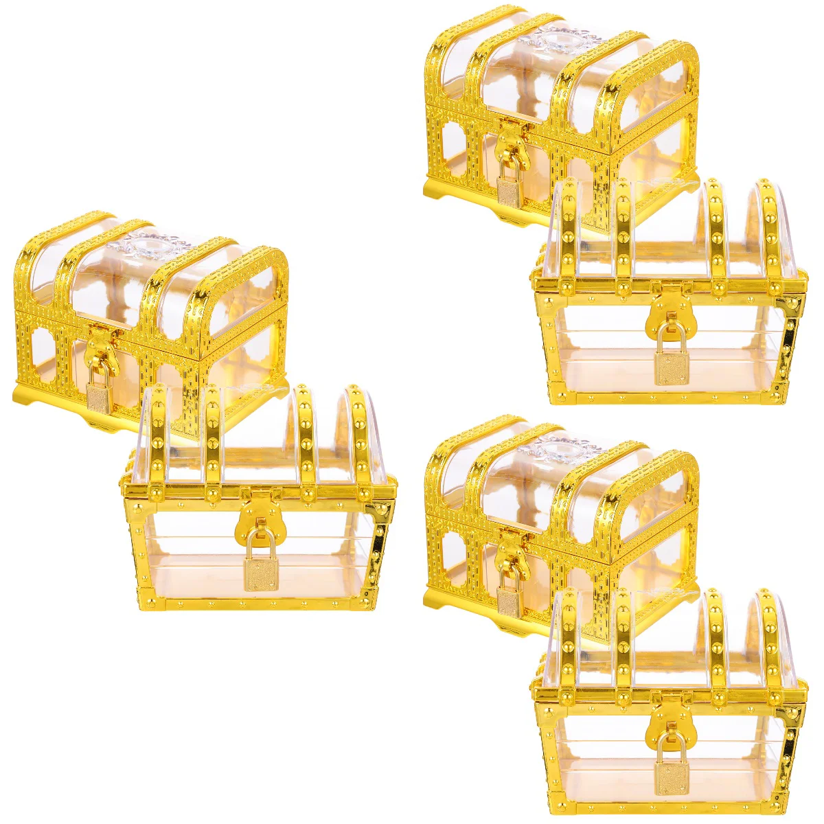 

6 Sets Transparent Pirate Box Kid's Box Pirate