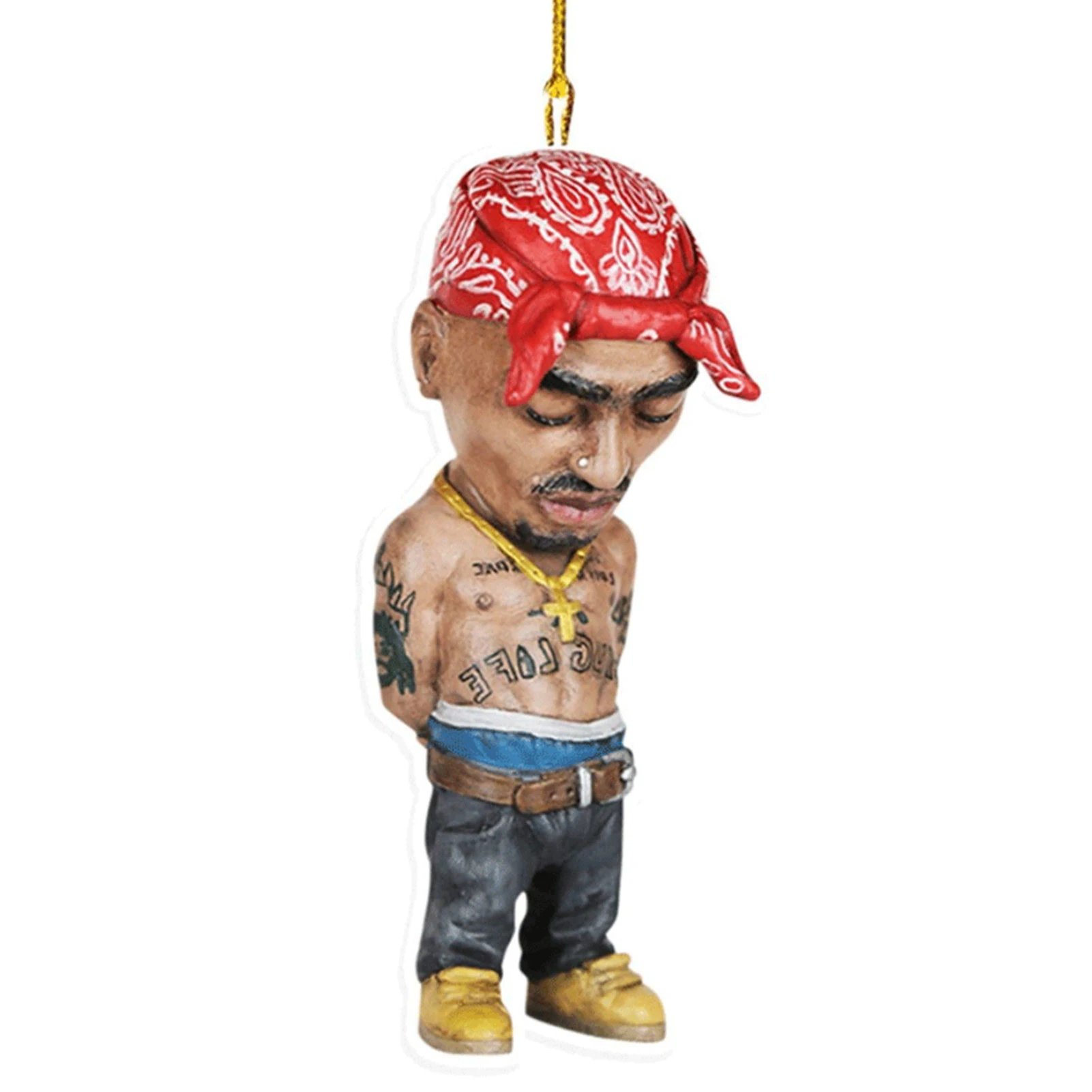 

Rapper Hangings Decorations Car Interior Classic Rapper Posture Ornament Decor Car Interior Accessory Rearview Mirror Pendant