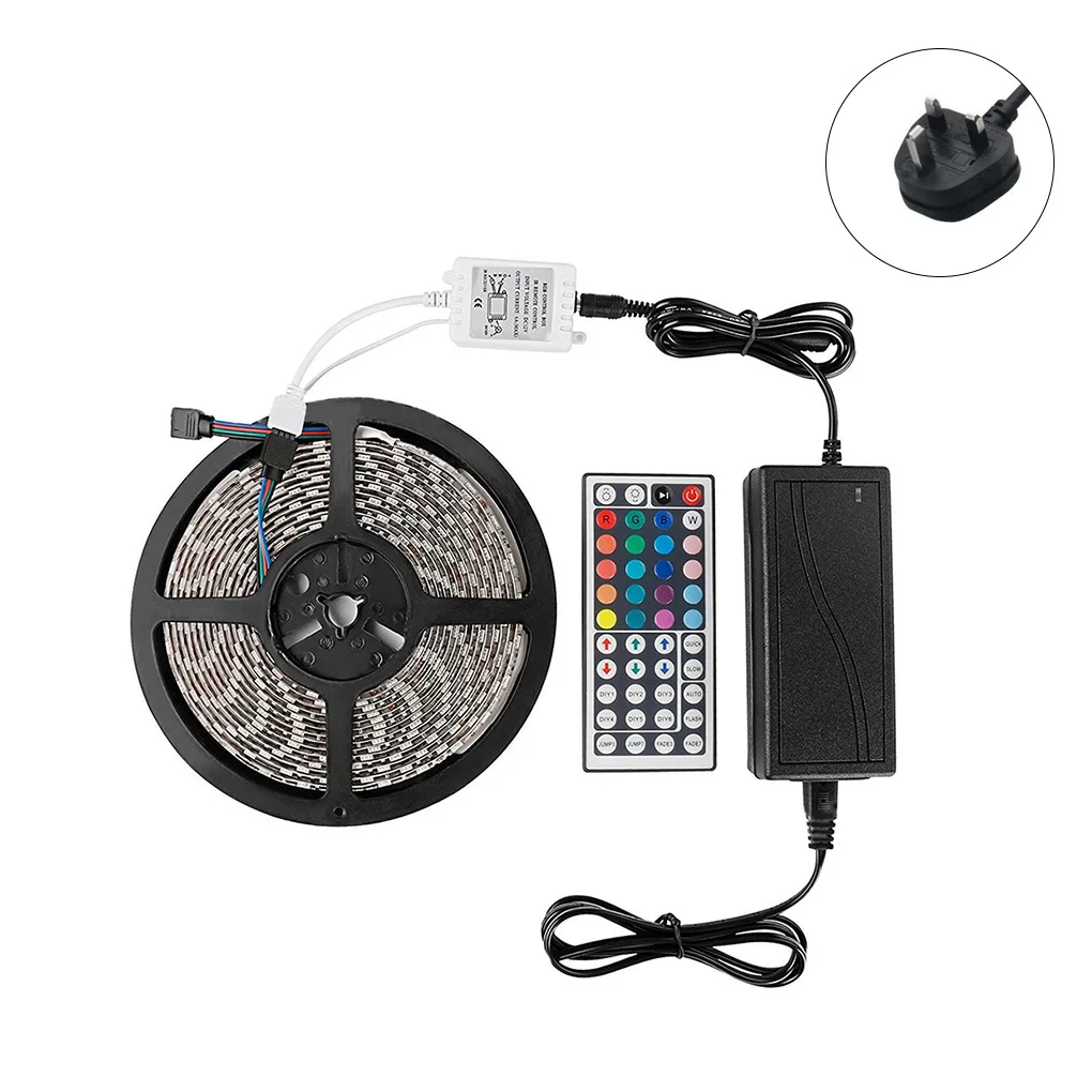 

Strip LightLED 5050 RGB 60LED/m 24 Key 12V5A Home Party Waterproof Decorative Light with Controller EU Plug