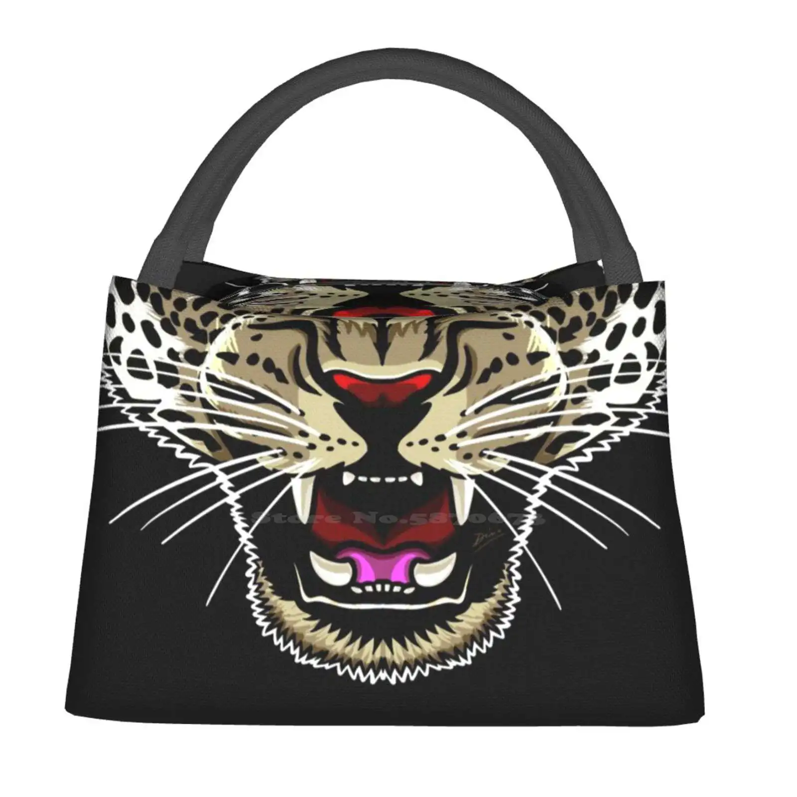 

Cheetah Insulation Bag Thermal Food Storage Bag Cheetah Leopard Panther Dinozed Cat Feline Bigcat
