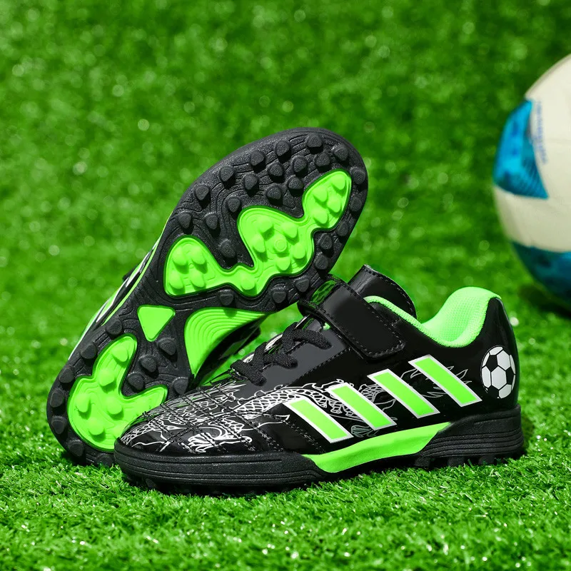 2023 Hot Sale Soccer Shoes Kids Boy Sport Sneakers Outdoor Futsal Soccer Cleats Turf Football Shoes Children's Training Sneakers