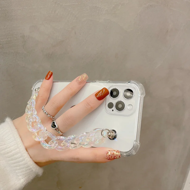 Цветной акриловый прозрачный мягкий чехол для iPhone совместимый с моделями 6 plus 7 8 11