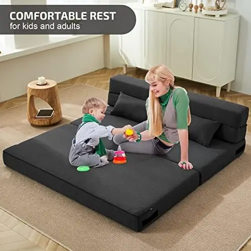 Floor Couch & Sleeping Mattress - Foldable Memory Foam Sleeper For Living Room/dorm