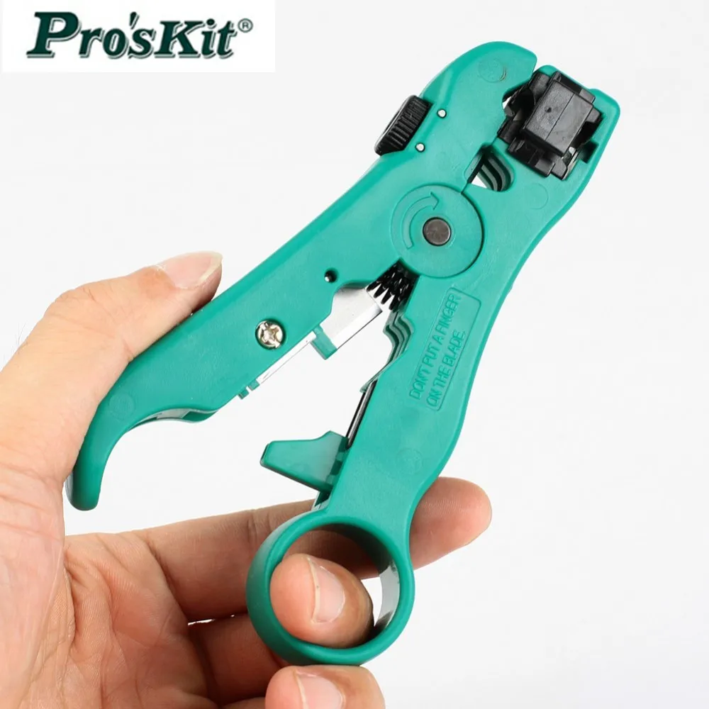Original Pro'sKit CP-505 3 in 1 Universal Stripping Tool UTP/STP RG-59/6/7/11 Multifunctional Crimping Stripper