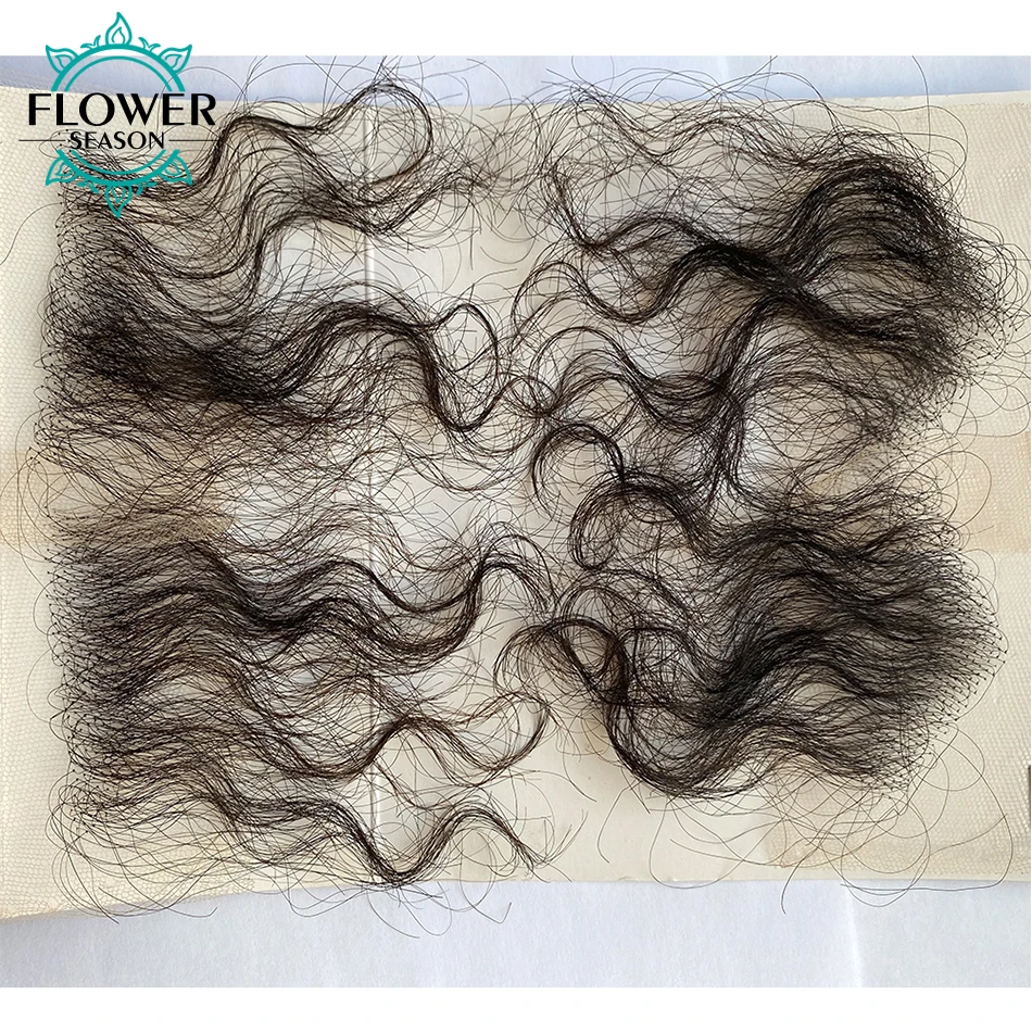 HD Lace Baby Hair Stripes 4 Pcs Human Hair Baby Hair Edge Body Wave Curly Swiss Lace Hairline Baby Hair Strips for Women