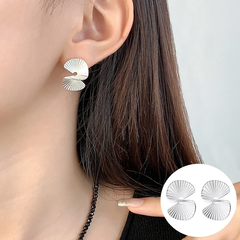 Женские Геометрические серьги из серебра 100% пробы