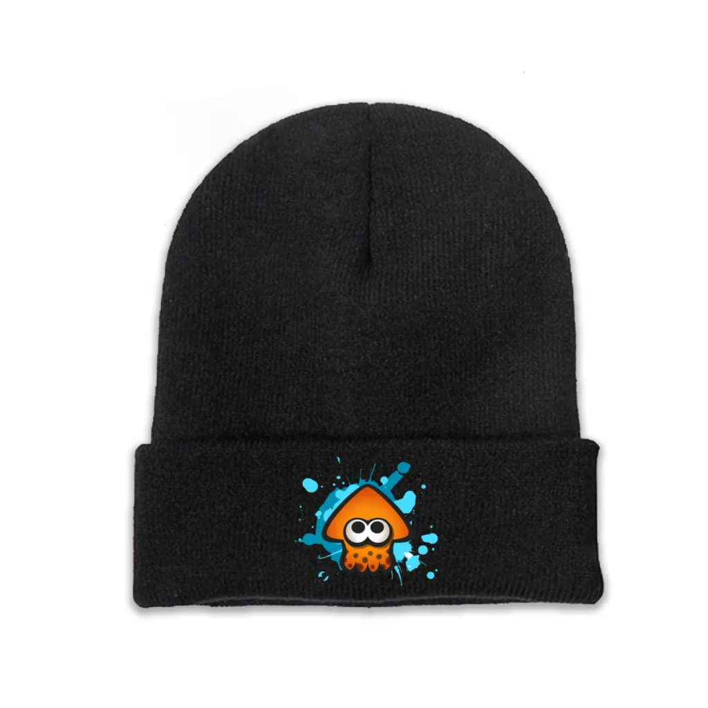 

Зимняя Вязаная Шапка-бини с принтом из сериала «кальмар на чернилах»