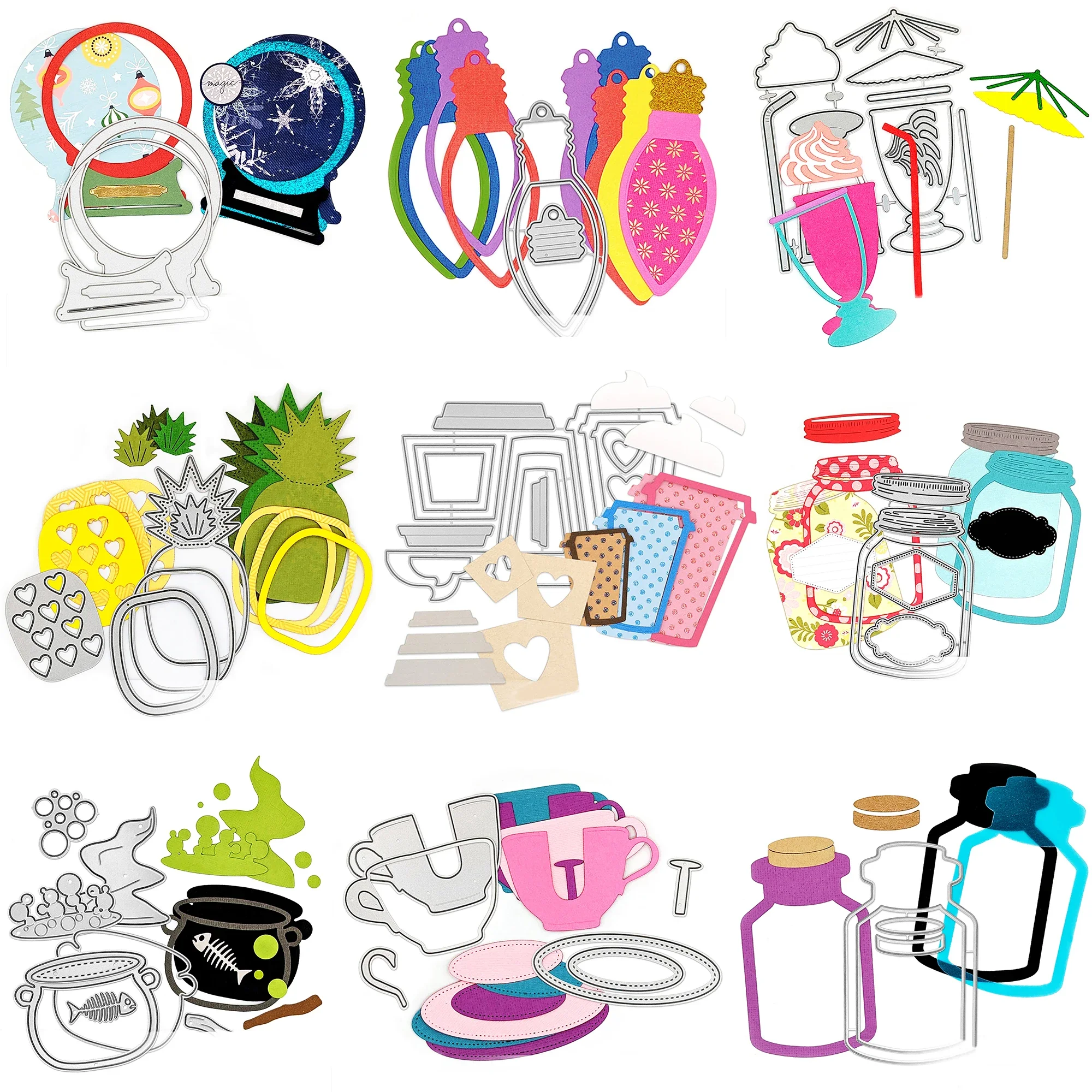 Рельефные рождественские тематические штампы с фруктами для чайных чашек