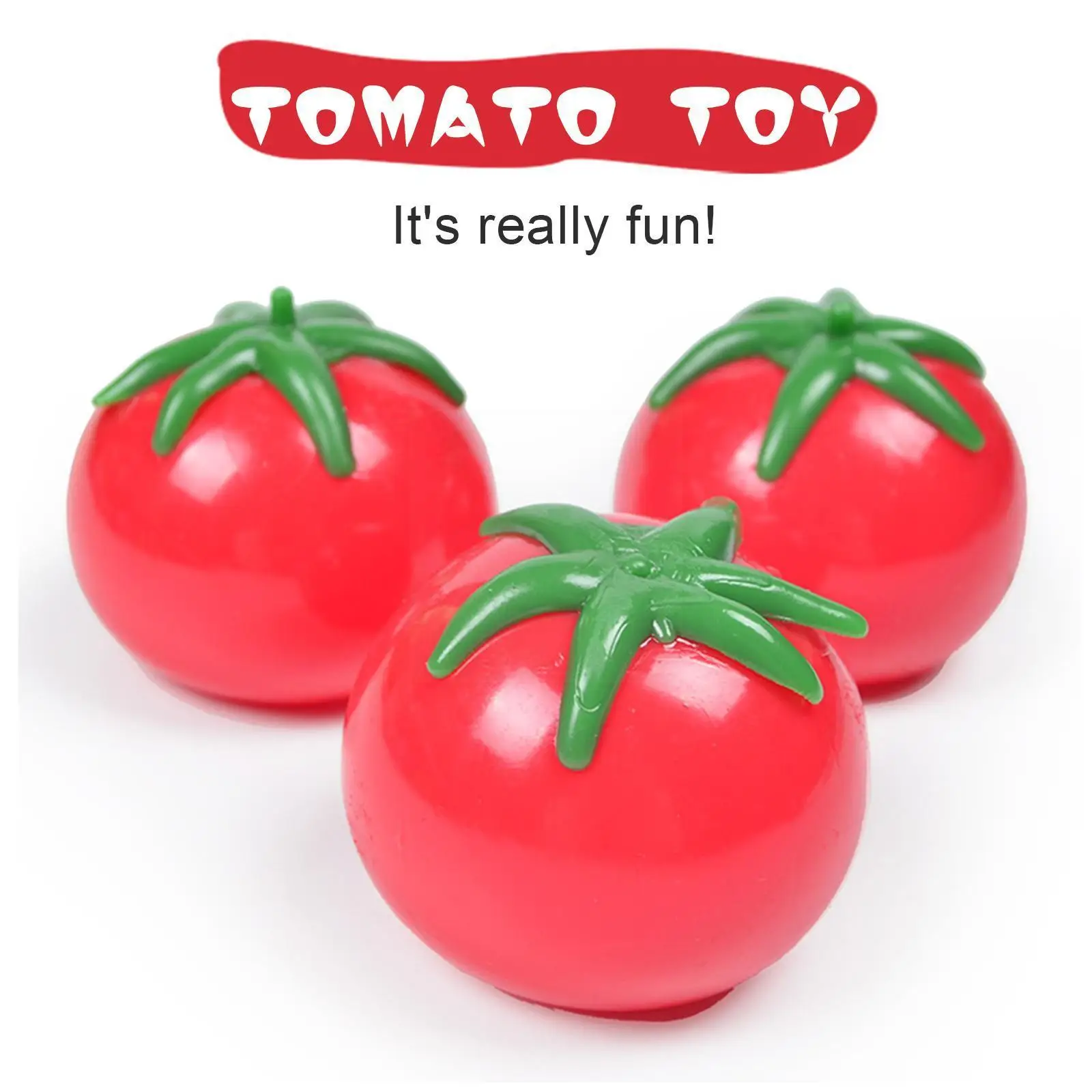 

Funny Tomato Decompression Toy Kids Autism Squeeze Prank Props Water Anti-stress Fidget Relief Ball Toy Toys H2f7