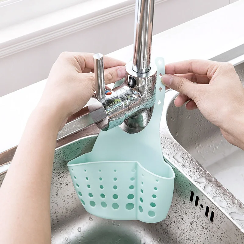 

Multi-purpose Sink Storage Holder Drain Shelf Storage Rack Sponge Holder Kitchen Sink Hanging Basket Kitchen Organizer
