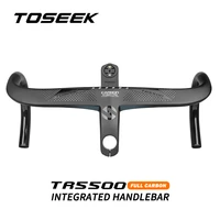toseek tr5500 bicycle handlebar t800carbon handlebar integrated road 28 6mm integrated road handlebar with bike computer holder
