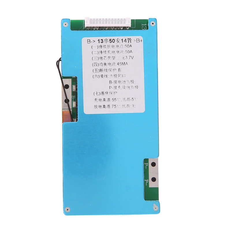 BMS 13S 48 В литиевый аккумулятор 18650 зарядная плата балансный эквалайзер общий порт