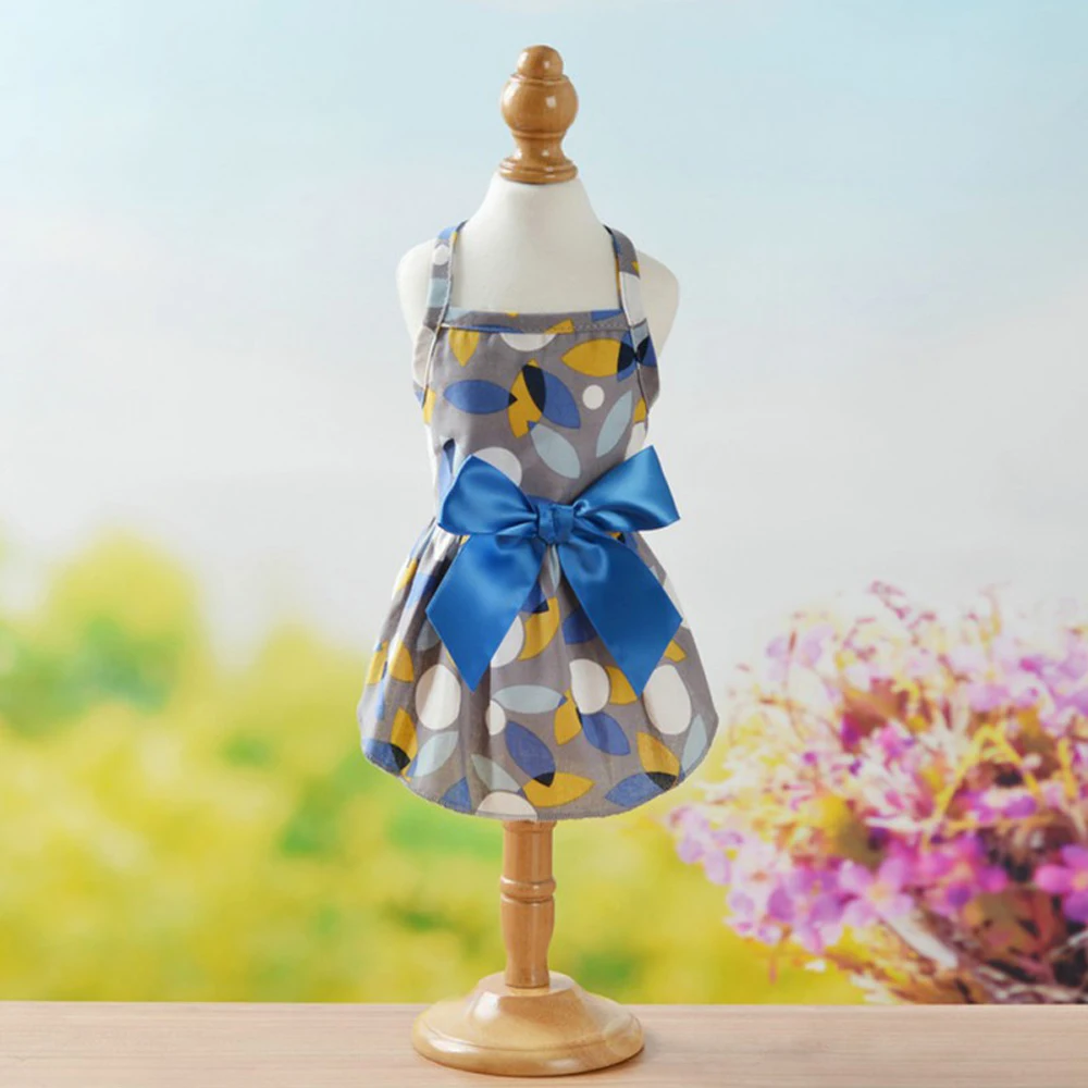 

2022 New Cute Cat Dresses for Wedding Dog Small Floral Princess Dress Spring Summer Dogs Skirt York Teddy Clothes For Dogs