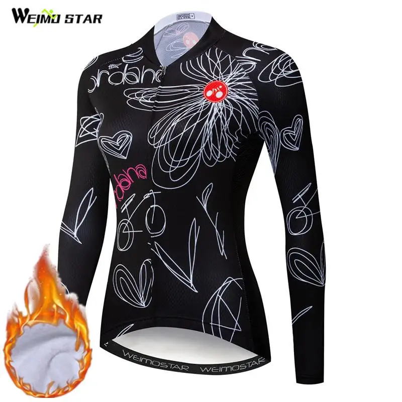 

Weimostar зимняя женская велосипедная кофта с длинным рукавом горный шоссейный велосипед термальная куртка профессиональная команда Женская в...