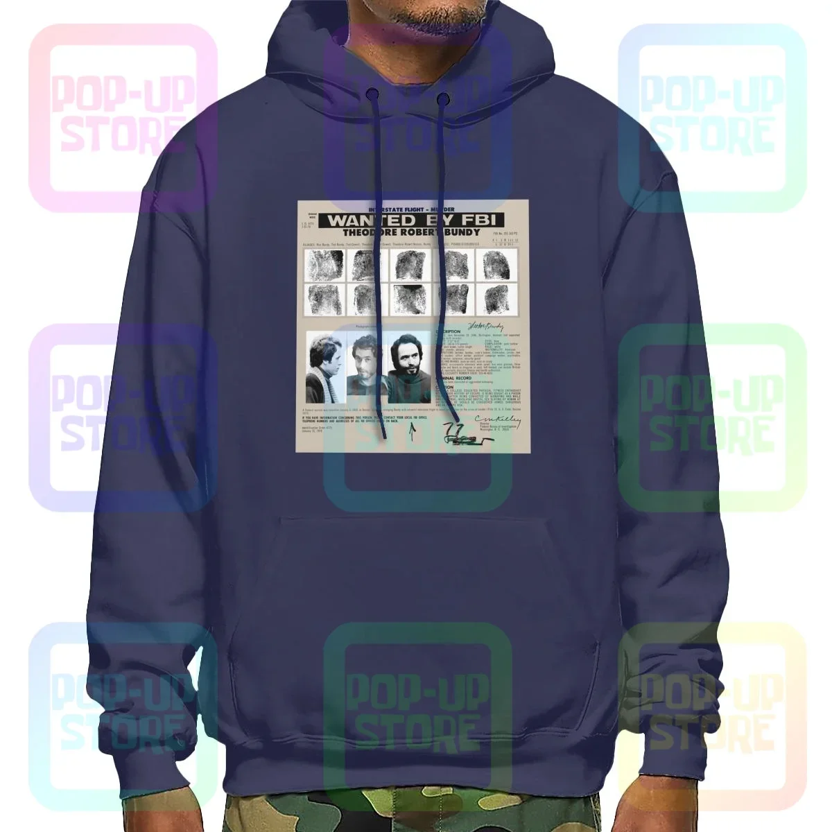 Постер и мугшот ФБР Ted Bundy серийный убийца настоящий толстовка с преступлением
