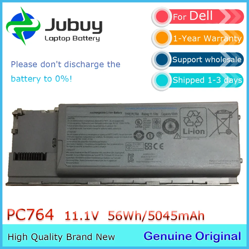 PC764 11 1 В 56 Втч оригинальный аккумулятор для ноутбука Dell Latitude D510 D600 D610 D620 D630 D820 D830