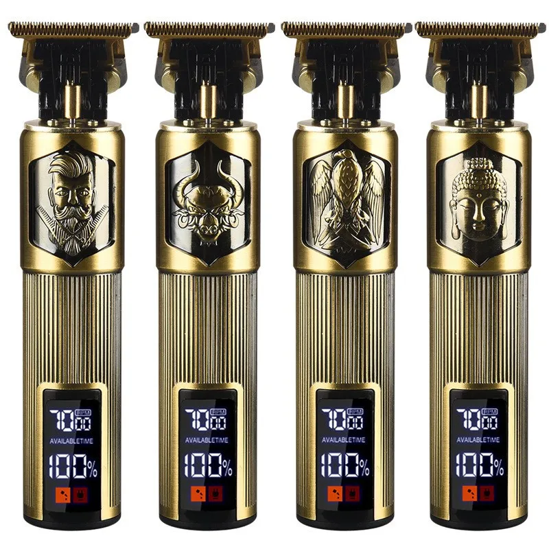 Высококлассная металлическая Мужская электрическая машинка для стрижки волос T9