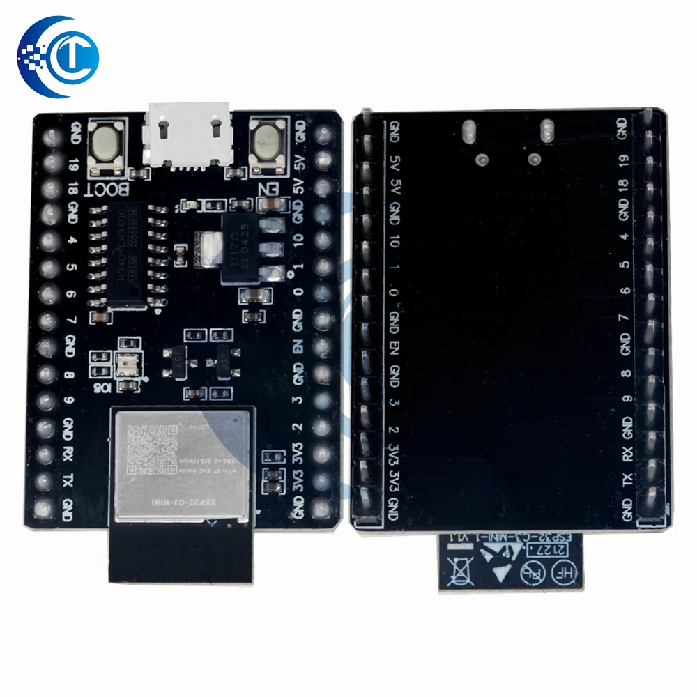Фото Плата для разработки на базе ESP32‑C3 с модулем ESP32‑C3‑MINI‑1, беспроводной модуль Wi-Fi и Bluetooth 5.0 №5