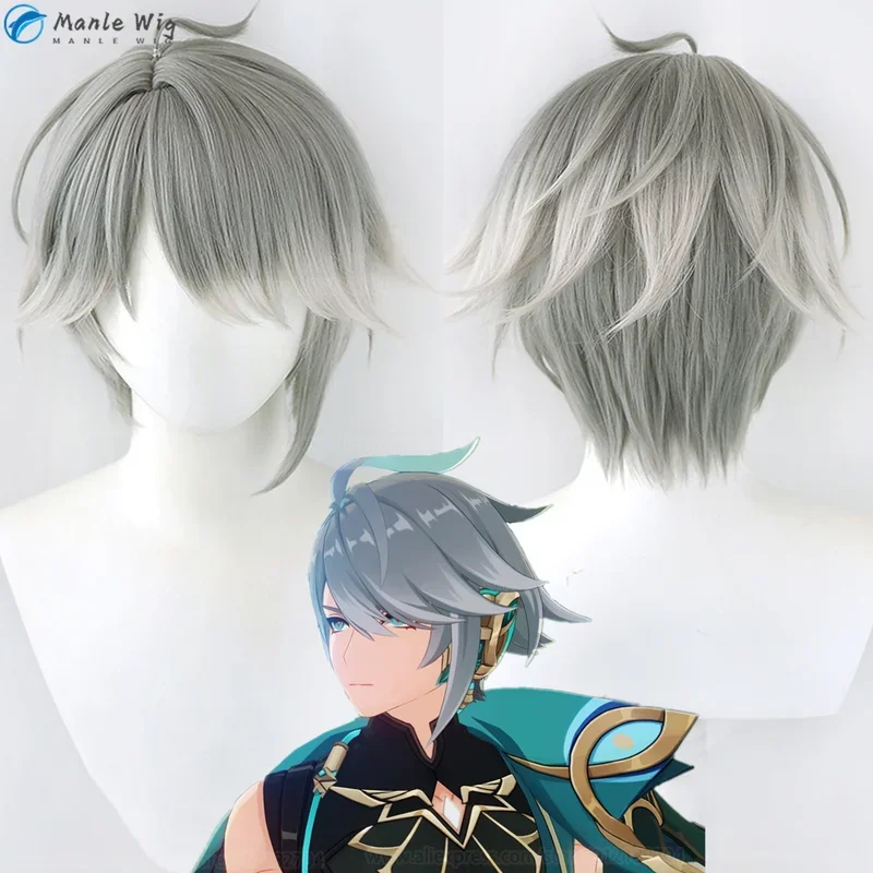 Парик для косплея ал хайтем жаропрочные волосы из аниме Сумеру алхайтэм 30 см с