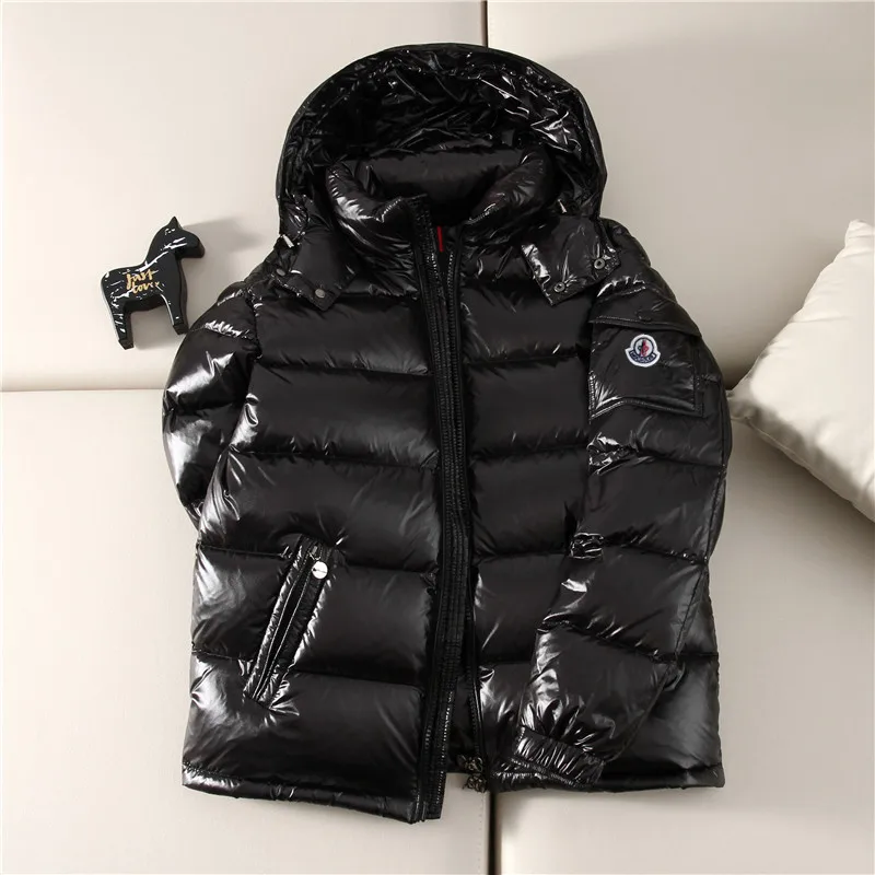 New Mens Hooded Casual Down Jacket Thick And Warm 2021 Winter Mens Winter Clothing Short Glossy White Duck Down Jackets Coats