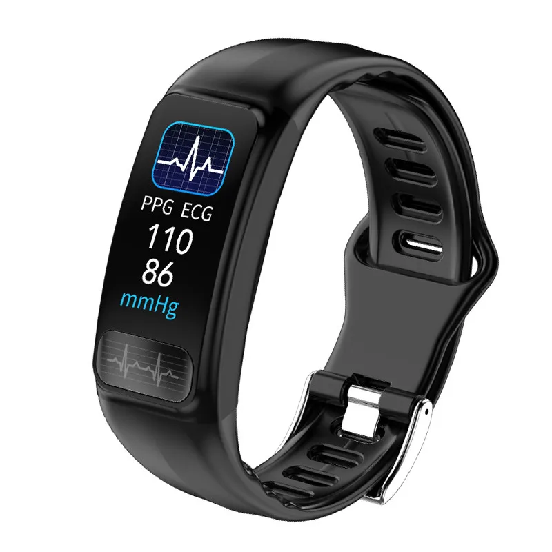 

P12 ECG PPG SPO2 Smart Band IP67 Waterproof Heart Rate Blood Pressure Oxygen Monitor Sport Bracelet Fitness Tracker