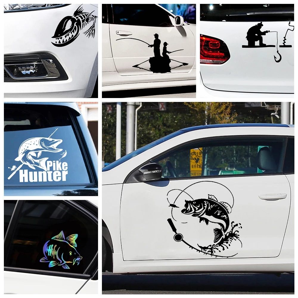 

Наклейка на окно автомобиля с надписью «Crazy Fish And Fishing»