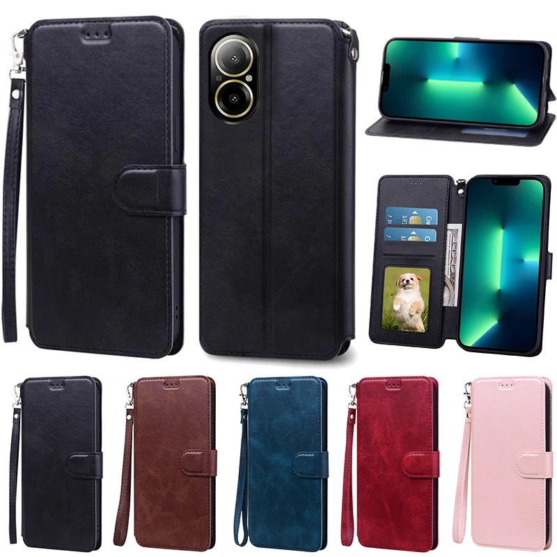 Кожаный флип-чехол для Oppo Realme C67 4G 6 72 дюйма