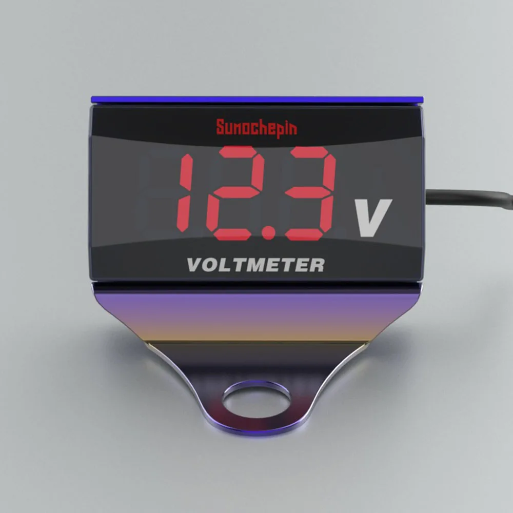 

Digital Voltmeter 10-150V Digital Voltmeter Voltage Panel Meter Color + Red Light Suitable For Electric Motorcycle