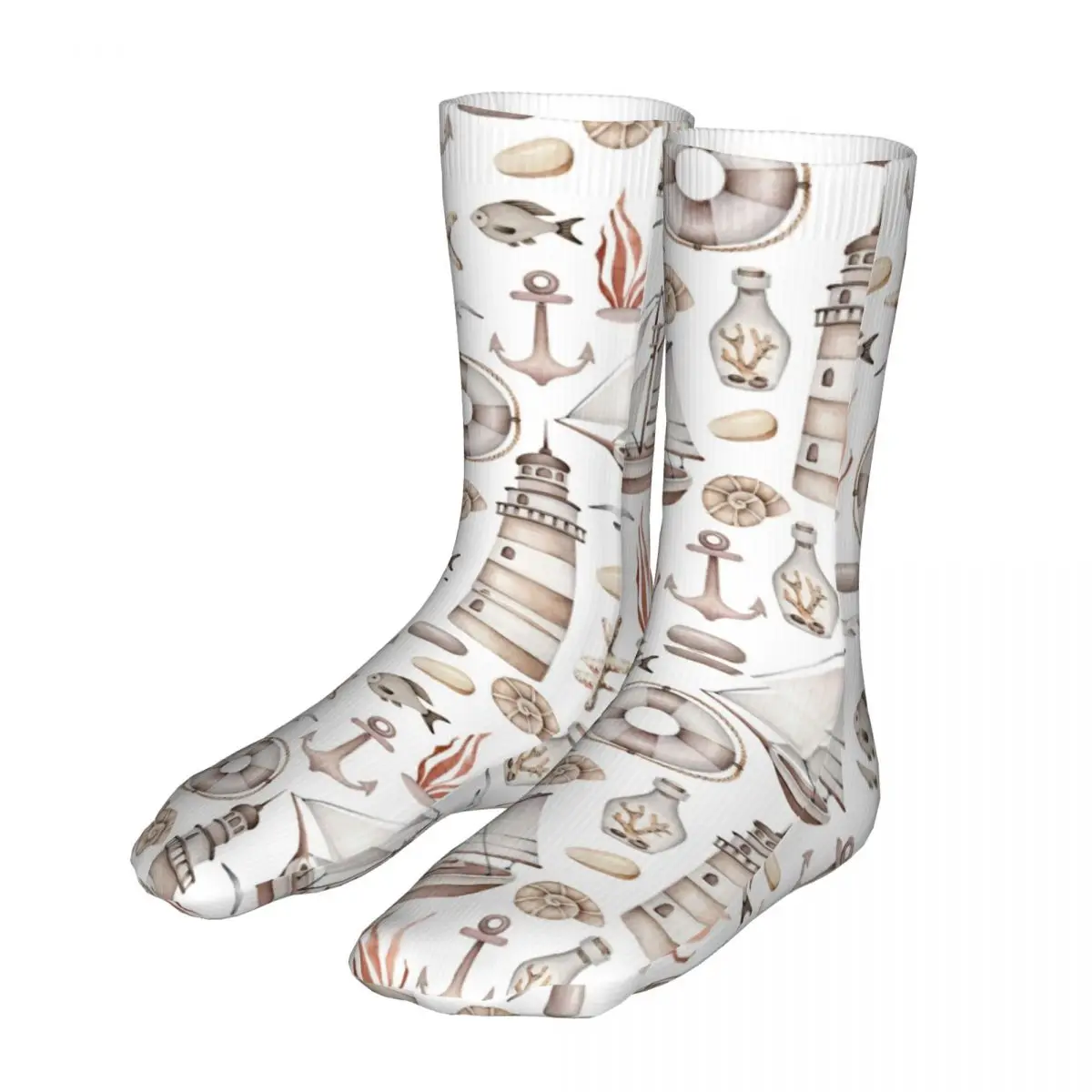 

Cartoon Sea Life Marine Pattern Women Socks 2022 Men Sports Sock