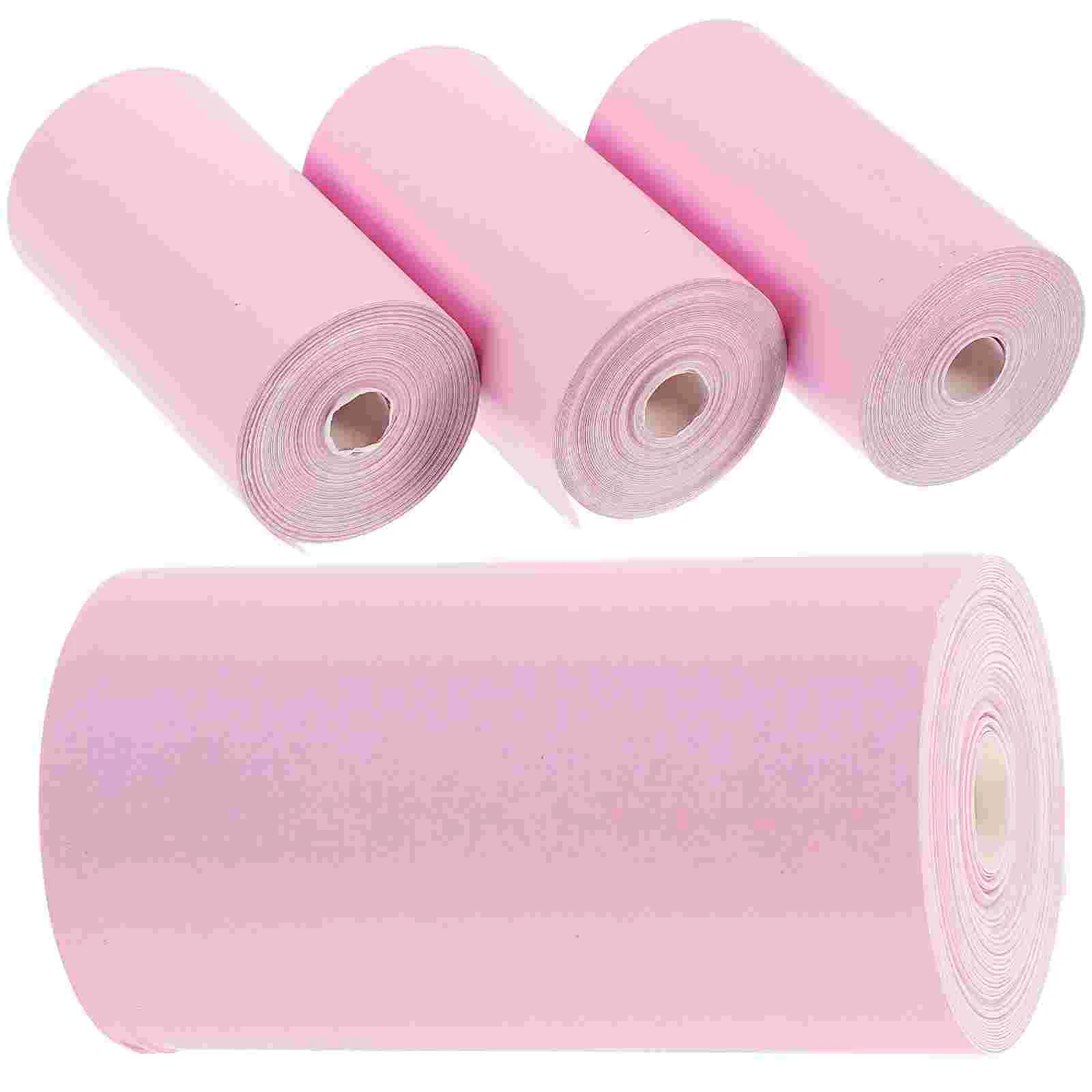 

4 Rolls Colored Printing Paper Pink Paper of Thermal Cash Paper Receipt Paper Printing Receipt Paper Rolls