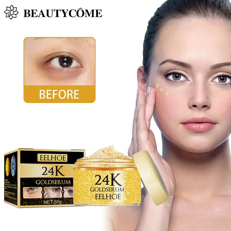 

24K Gold Hyaluronic Acid Eye Cream Anti-Wrinkle Remover Dark Circles Eye Cream Against Puffiness Anti Aging Moisturize Brighten