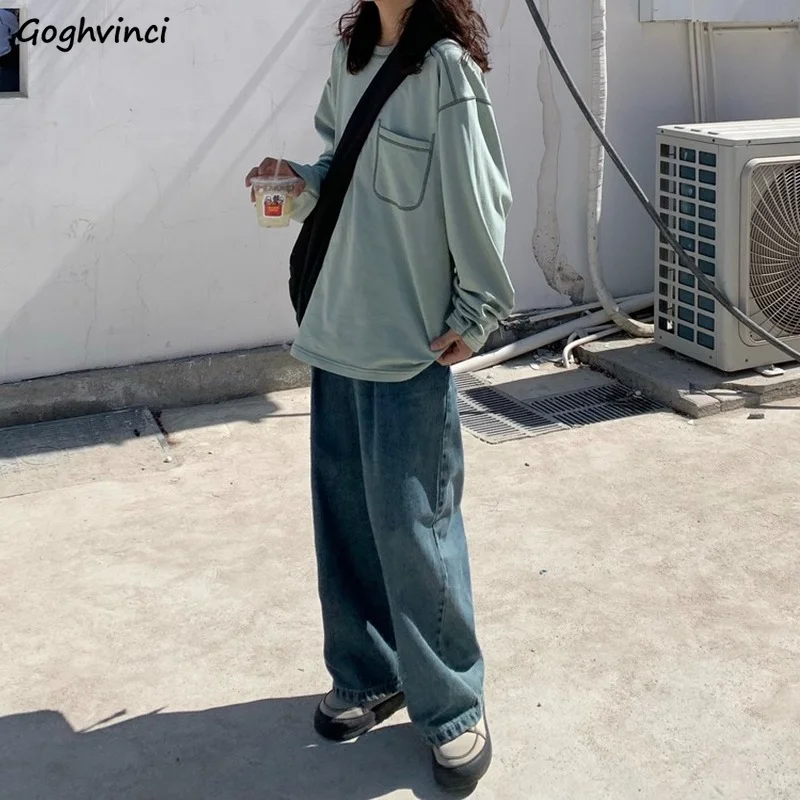 

Jeans Women Wide Leg Baggy Casual Kpop Spring Vintage Harajuku All Match Pretty Popular Loose New High Waist Streetwear Female