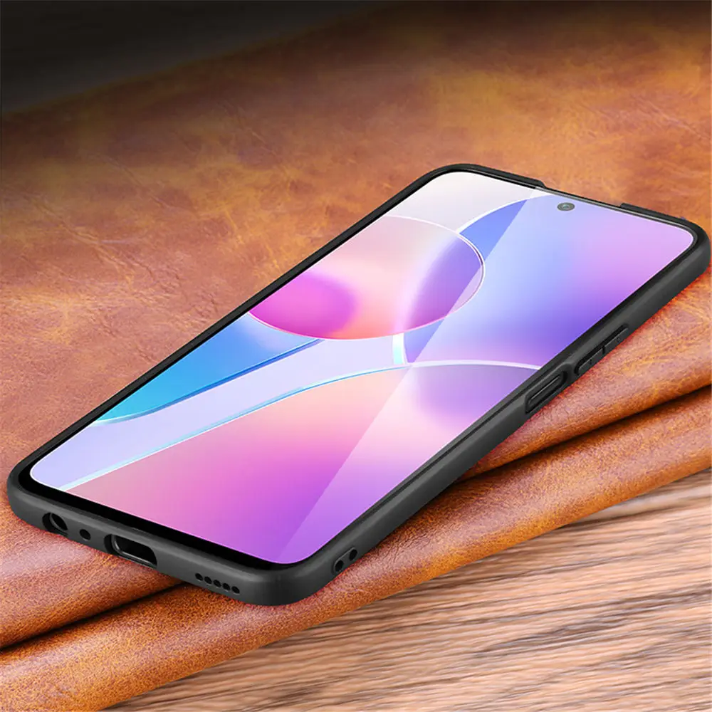 X30i Cases Ultra-thin Genuine Leather Back Cover For Huawei Honor X30i X20 Case Coque Litchi Shockproof Fundas
