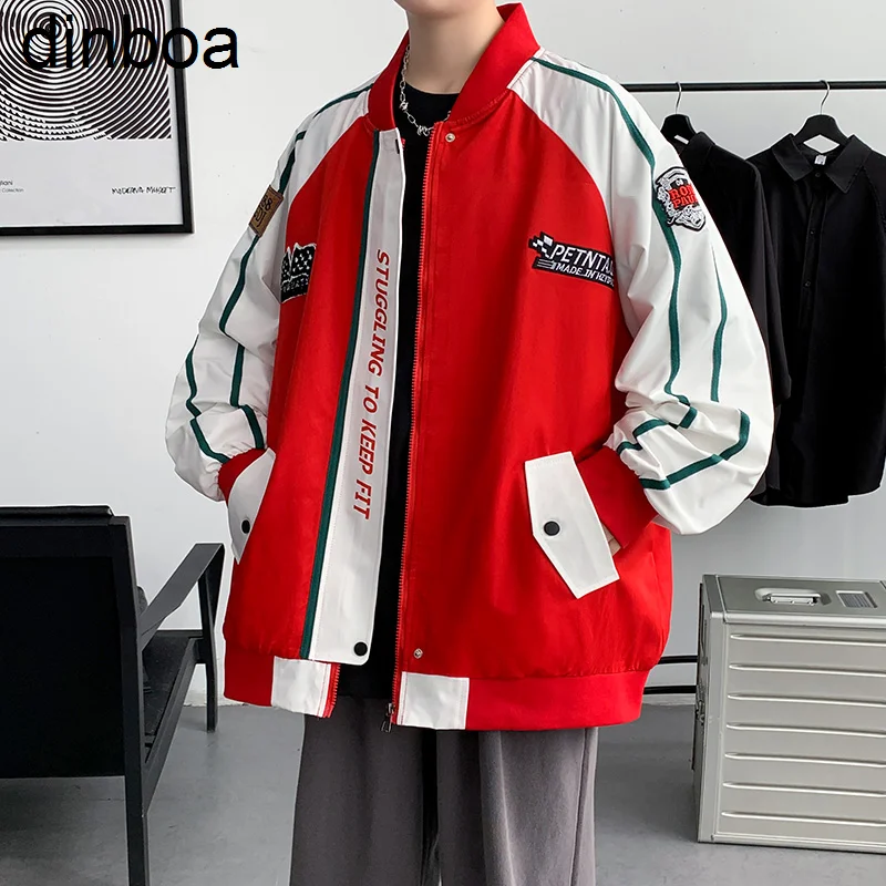 

Куртка мужская бейсбольная, приталенная, с рукавом в стиле пэчворк, пиджак-бомбер с надписью, молодежная майка для подростков