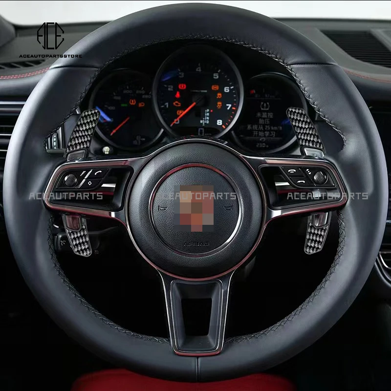 

Аксессуары для Porsche 991 911 718 Panamera Macan Cayenne углеродное волокно PDK весло переключения рулевого колеса удлинение отделки