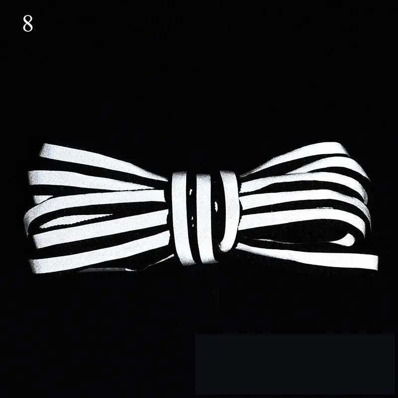 1Pair Semicircle Reflective Shoelaces Luminous Sneakers Shoelace Laser Sequin Shoe Laces Fluorescent Laces Shoes 100/120/140cm