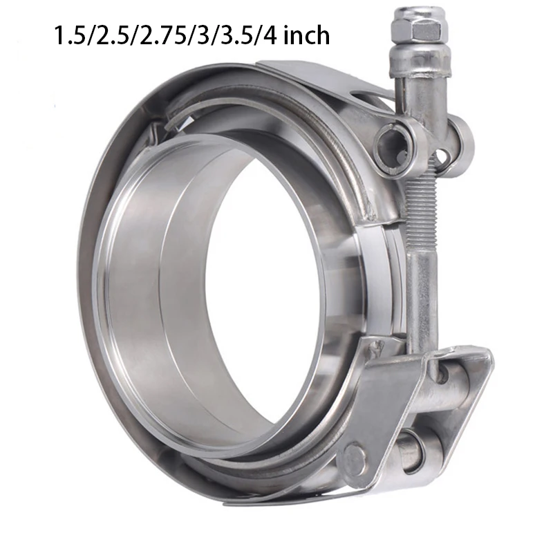 

Stainless Steel 1.5/2.5/2.75/3/3.5/4 inch Quick Release V Band Clamp for Turbo Exhaust Down pipes Flange Kit