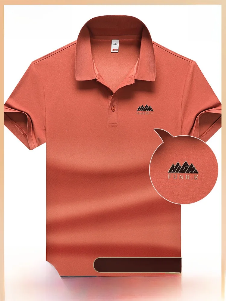 Woodpecker Polo Shirt Men's Short sleeve T-shirt Cotton Lapel Top Summer New Business Casual Loose