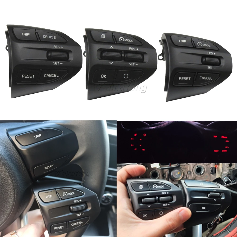 

Multifunctional Car Steering Wheel Buttons Cruise Control Remote Volume Bluetooth Switches For Kia RIO 2018-2021 X-LINE K2 RIO 4