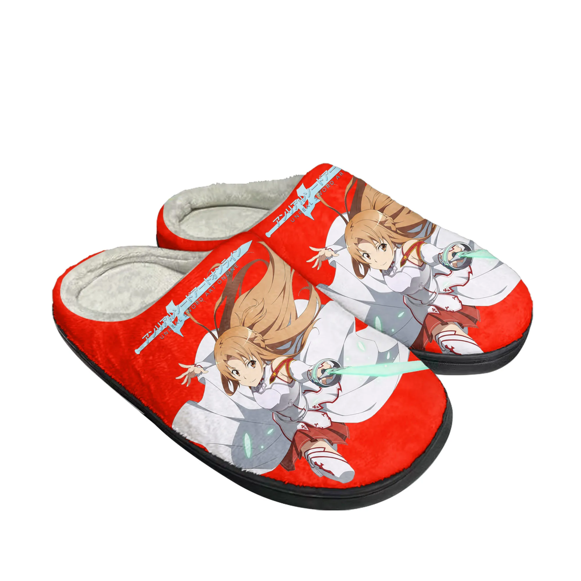 

Comics Novel Asuna Sword Art Online Home Cotton Custom Slippers Mens Womens Sandals Plush Casual Keep Warm Shoes Thermal Slipper