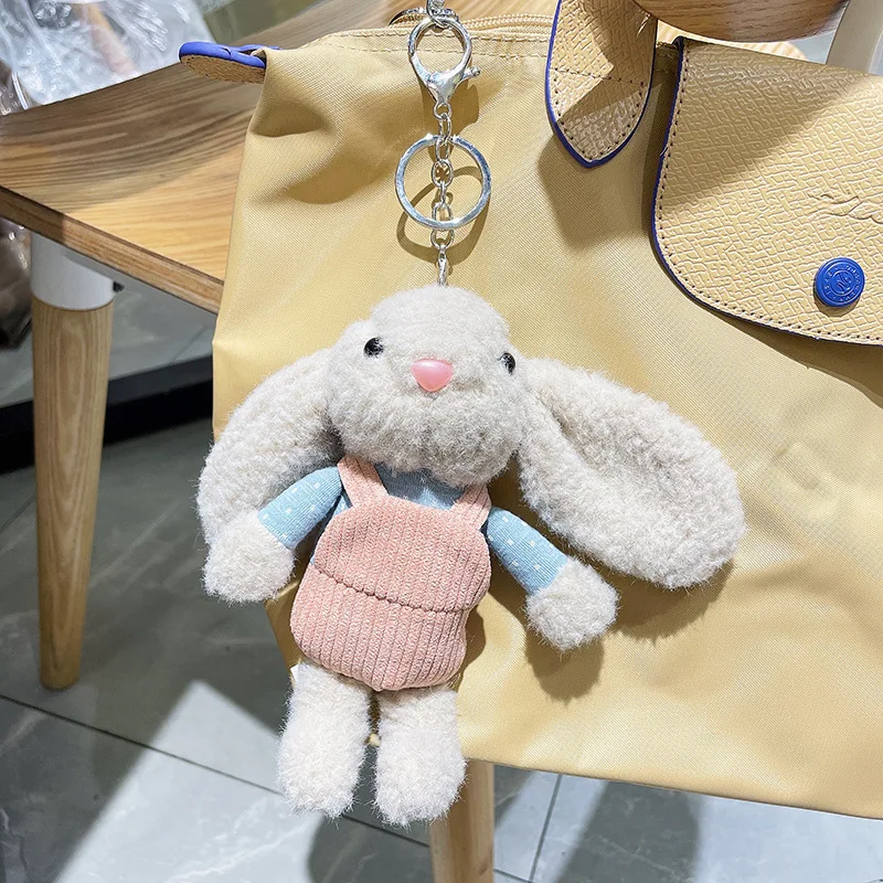 

Kawaii Rabbit Keychain Plush Strap Bunny Doll Schoolbag Pendant Soft Plush Toys Huggy Wuggy Stuffed Animals Gift Doll for Girls